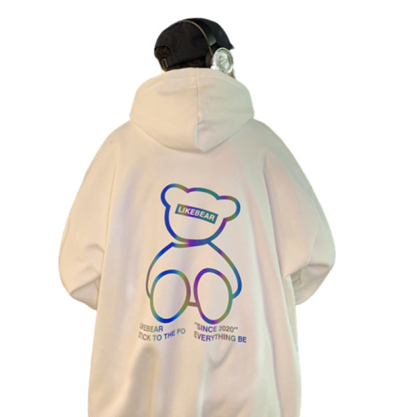 Meeste avar kapuutsiga dressipluus seljatrükiga