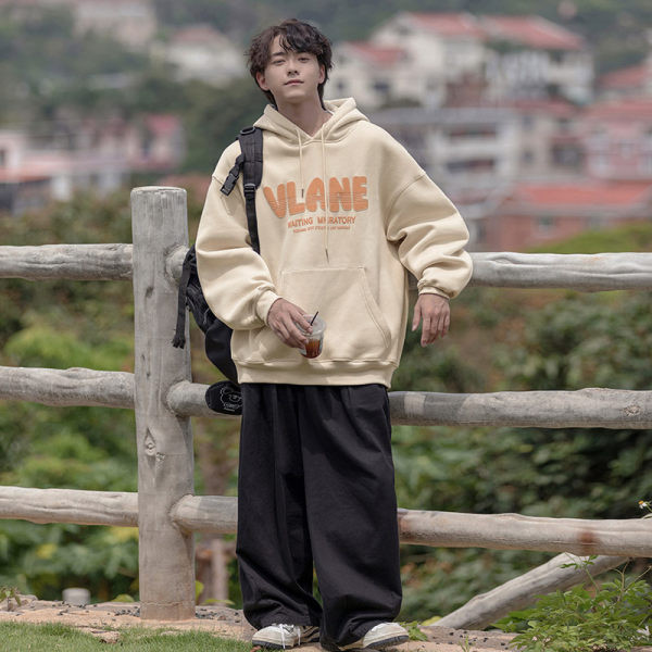 Αθλητικό ανδρικό φούτερ με στάμπα επιγραφή - τρία χρώματα