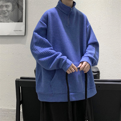 Uue mudeli kõrge polo krae ja lukuga meeste dressipluus