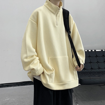 Uue mudeli kõrge polo krae ja lukuga meeste dressipluus