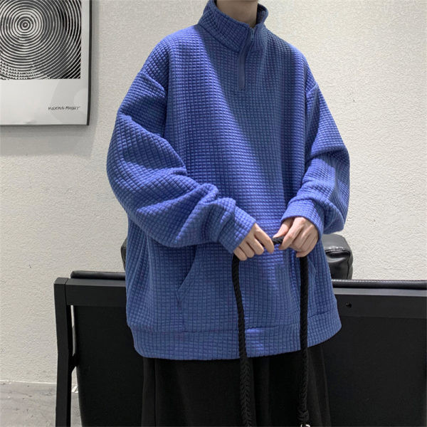 Uue mudeli kõrge polo krae ja lukuga meeste dressipluus