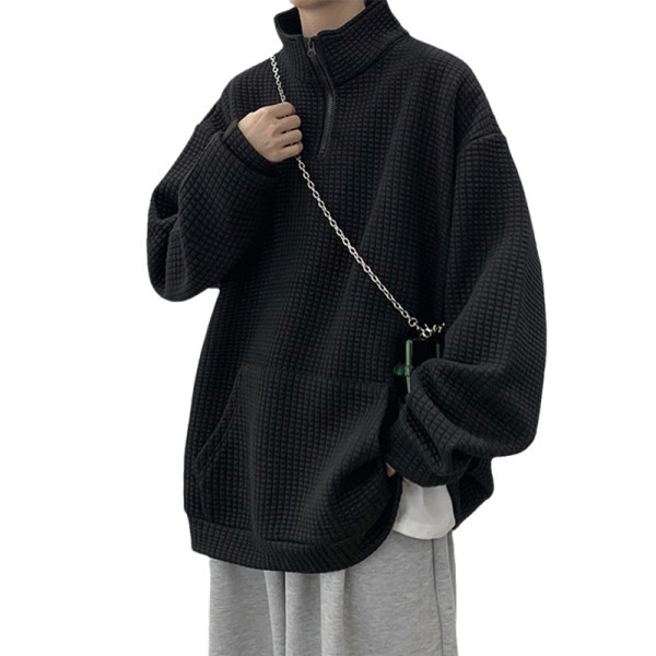 Uue mudeli kõrge polo krae ja lukuga meeste dressipluus