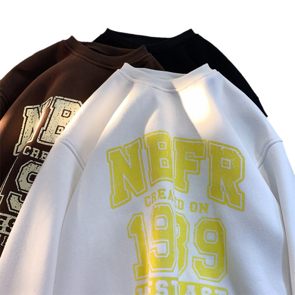 Prindi ja ovaalse kaelusega meeste sportlik dressipluus