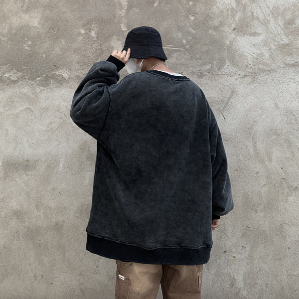 Férfi pulóverek mindennapi használatra, dekoratív feliratokkal és applikációkkal