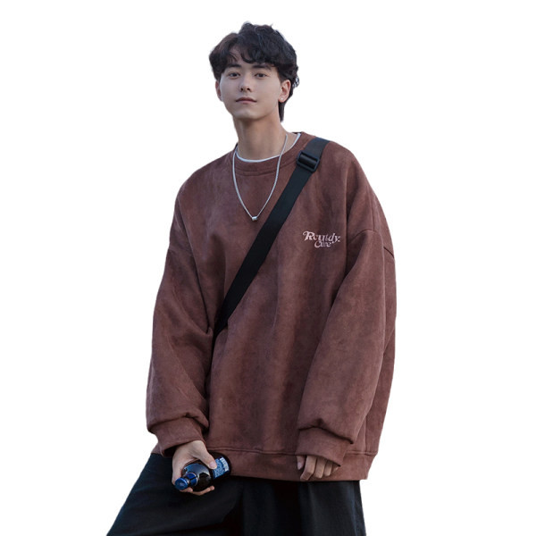 Ανδρική φαρδιά μπλούζα με στάμπα στην πλάτη