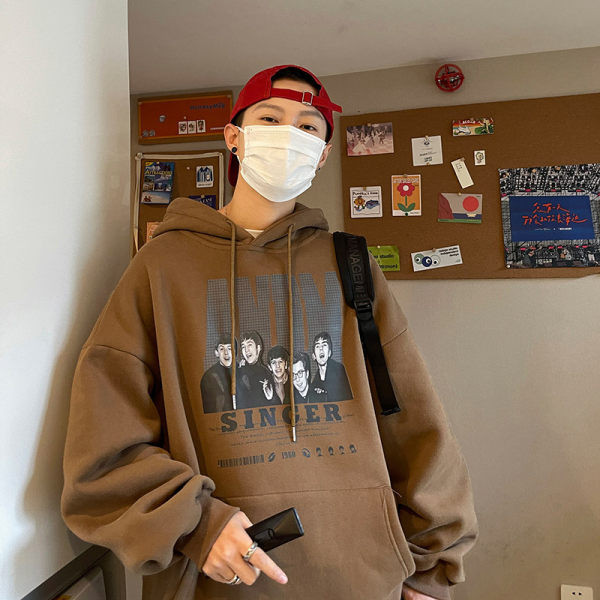 Pavasario-rudens vyriški megztiniai su užrašais ir spauda