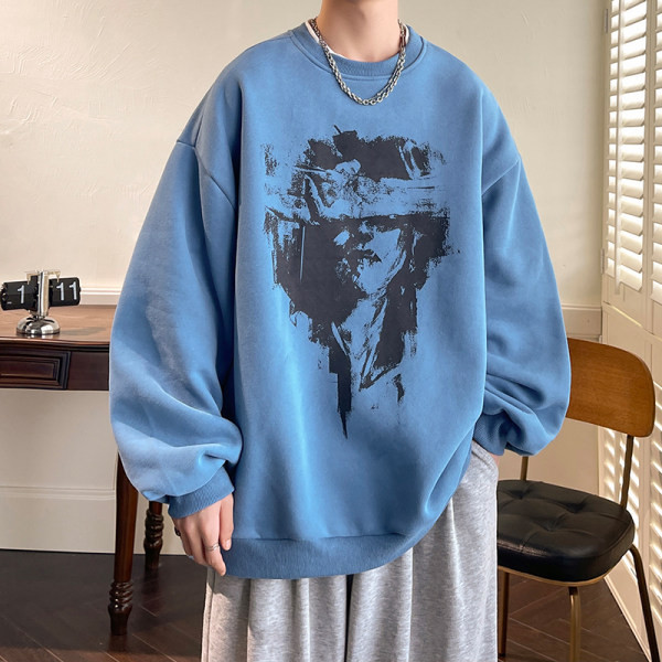 Vyriškas megztinis su trijų spalvų raštu