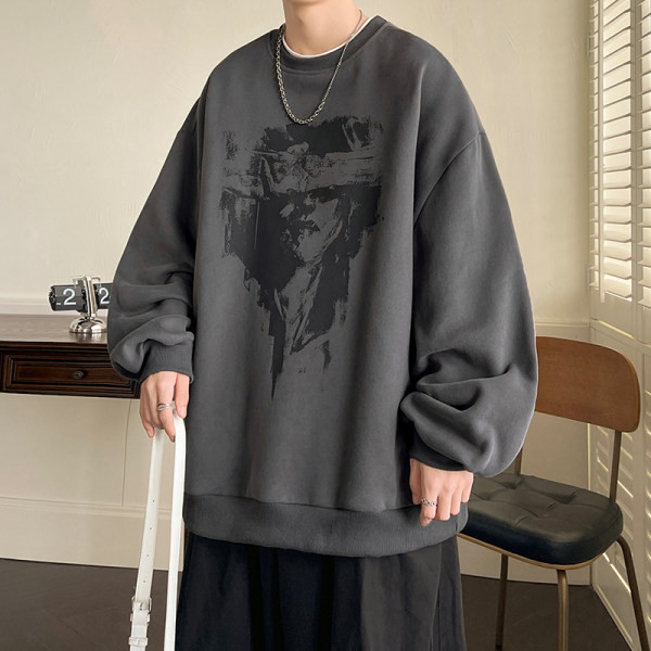 Vyriškas megztinis su trijų spalvų raštu