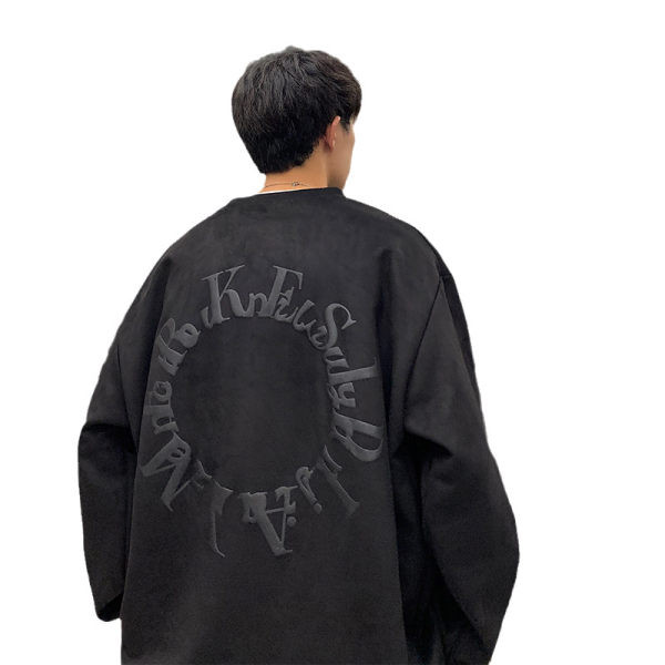 Široka muška bluza s ovalnim izrezom