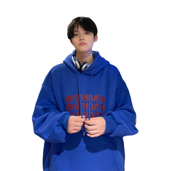 Meeste sügisene avara kapuutsiga nööriga dressipluus