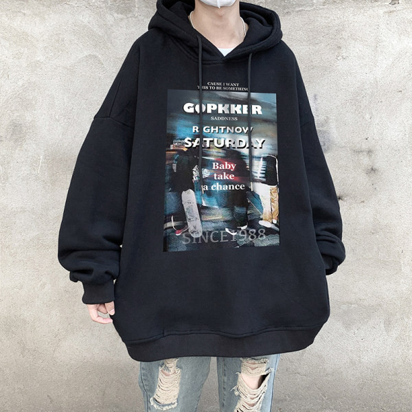 Uue mudeli laia värvitrükiga dressipluus meestele