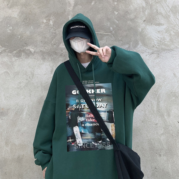 Uue mudeli laia värvitrükiga dressipluus meestele