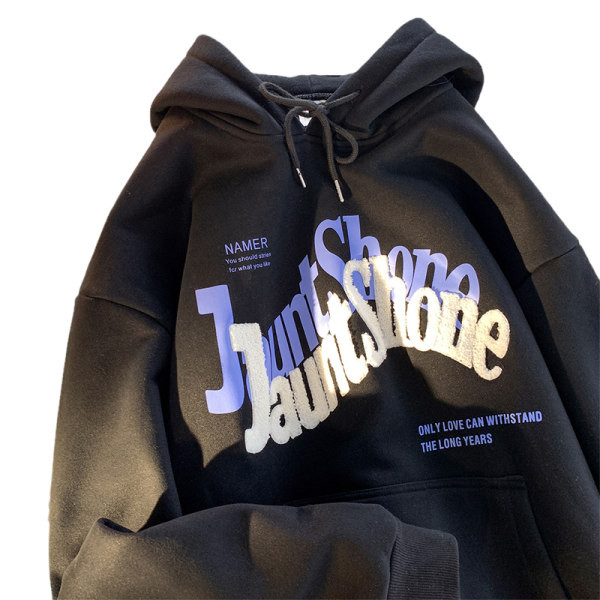 Vyriški megztiniai su spauda su gobtuvu