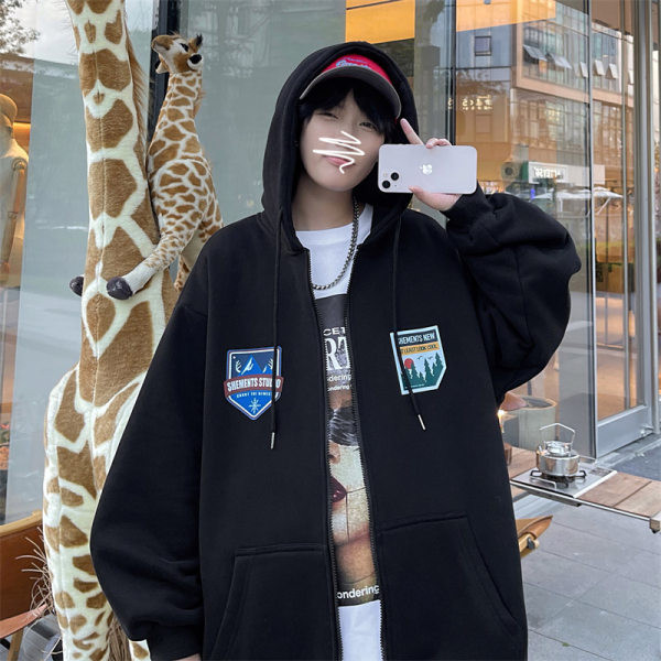 Alkalmi férfi kapucnis pulóver cipzárral