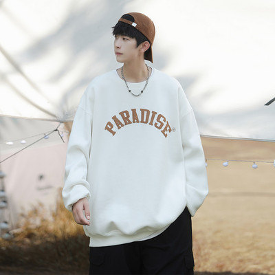 Új modell sport férfi blúz ovális nyakkivágással