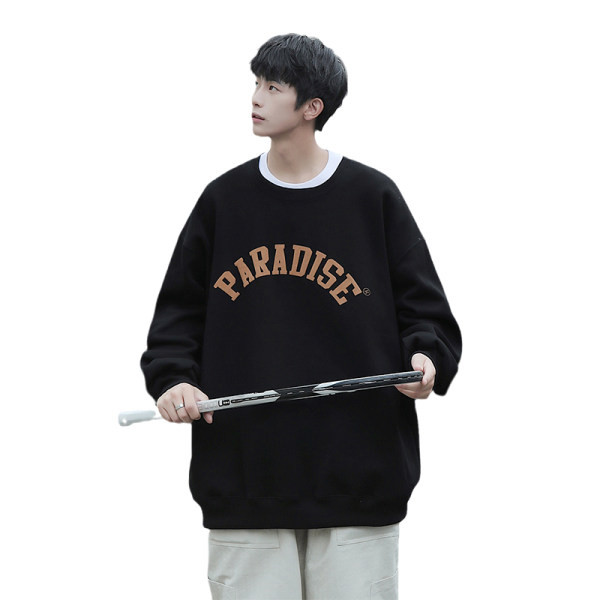 Új modell sport férfi blúz ovális nyakkivágással