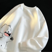 Új mintás, nyomott pamut pulóver férfiaknak