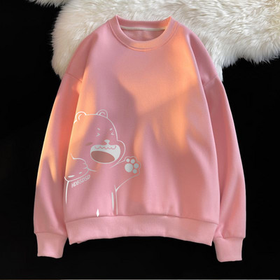 Új mintás, nyomott pamut pulóver férfiaknak