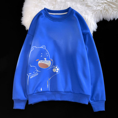 Új mintás, nyomott pamut pulóver férfiaknak