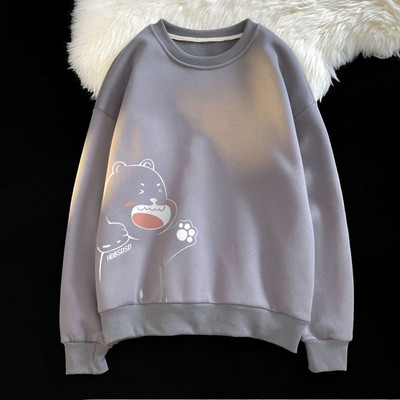 Új mintás, nyomott pamut pulóver férfiaknak