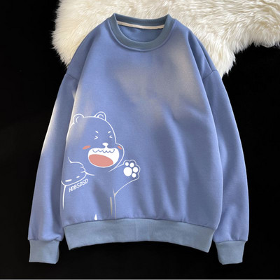 Új mintás, nyomott pamut pulóver férfiaknak