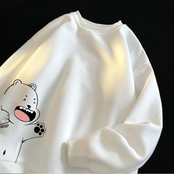 Új mintás, nyomott pamut pulóver férfiaknak