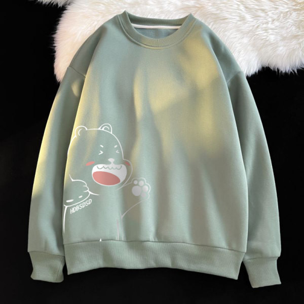 Új mintás, nyomott pamut pulóver férfiaknak