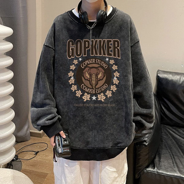 Värvilise trükiga meeste kampsun