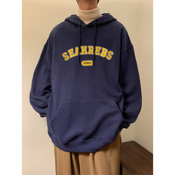 Ανδρικό φούτερ casual με εμπριμέ γράμματα