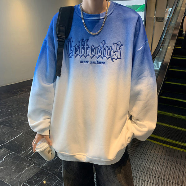 Ανδρικό φούτερ με στρογγυλή λαιμόκοψη και επιγραφή