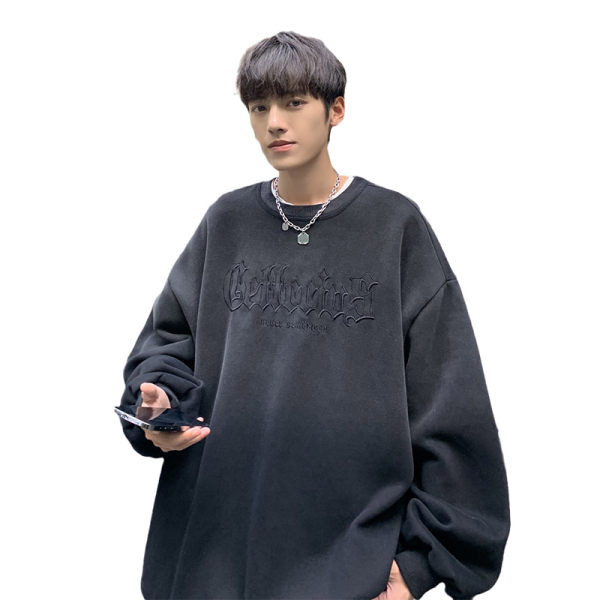 Ανδρικό φούτερ με στρογγυλή λαιμόκοψη και επιγραφή