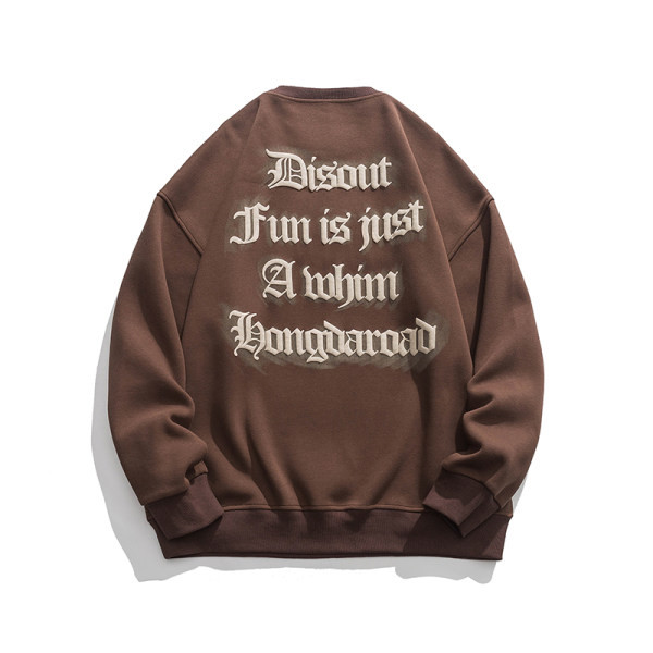 Férfi pulóver dekoratív felirattal