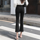 Nauji moteriški džinsai su kišenėmis ir aukštu juosmeniu