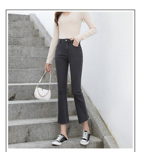 Nauji moteriški džinsai su kišenėmis ir aukštu juosmeniu