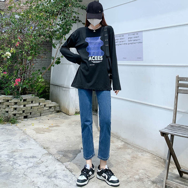 Sinised vabaaja teksapüksid naistele