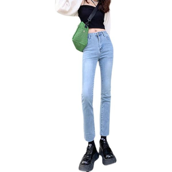 Nauji moteriški džinsai aukštu liemeniu