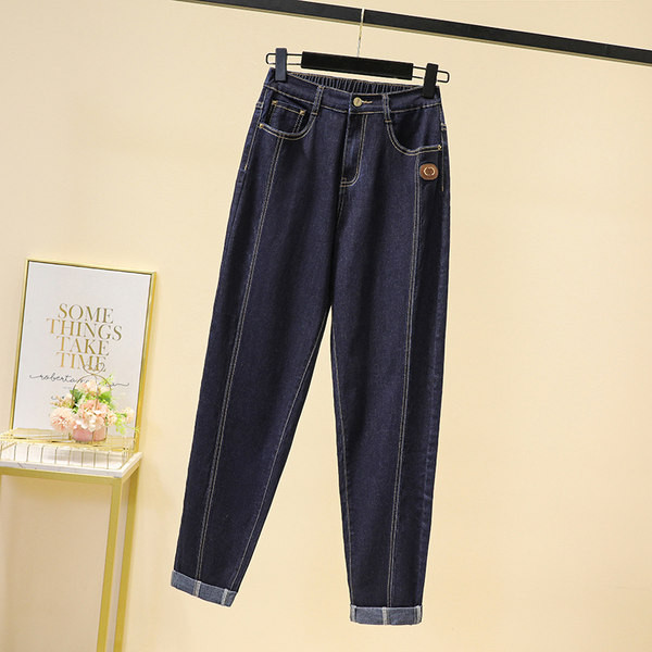 Naiste kevad-sügis kõrge vöökohaga teksad