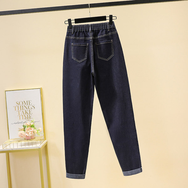 Naiste kevad-sügis kõrge vöökohaga teksad