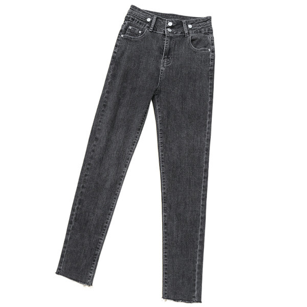 Naiste nööpidega teksad