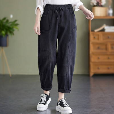 Nauji moteriški džinsai su raišteliais ir kišenėmis