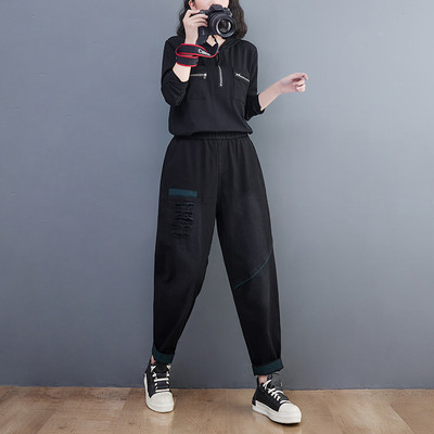 Naiste teksad - kõrge vöökohaga lai mudel