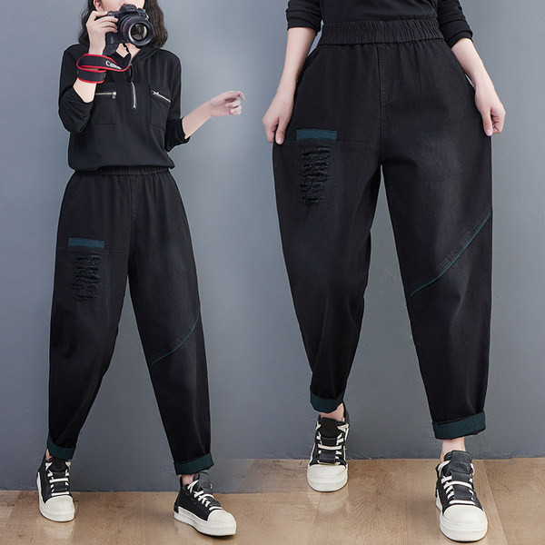 Naiste teksad - kõrge vöökohaga lai mudel