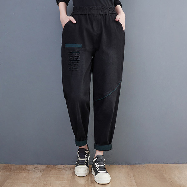 Naiste teksad - kõrge vöökohaga lai mudel