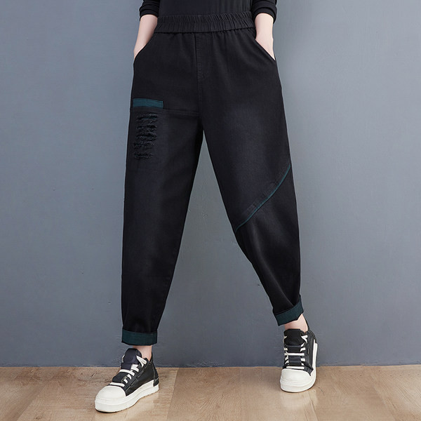 Naiste teksad - kõrge vöökohaga lai mudel