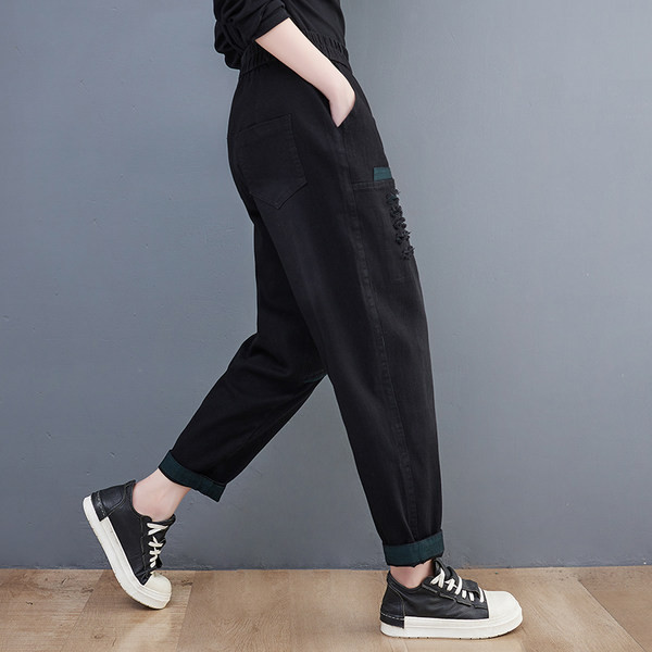 Naiste teksad - kõrge vöökohaga lai mudel