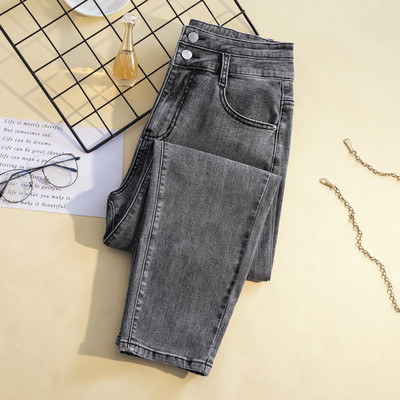 Naiste vabaaja kevadteksad, kõrge vöökohaga nööbiga sirge mustriga