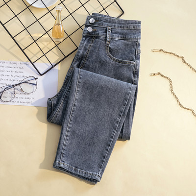 Naiste vabaaja kevadteksad, kõrge vöökohaga nööbiga sirge mustriga