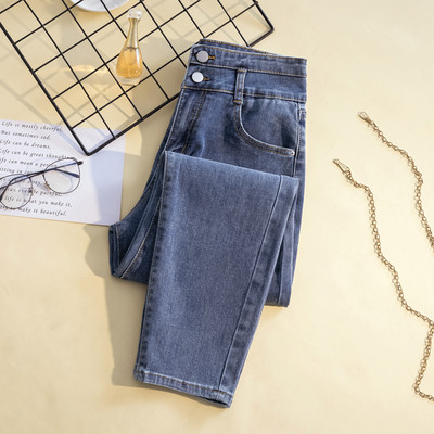 Naiste vabaaja kevadteksad, kõrge vöökohaga nööbiga sirge mustriga