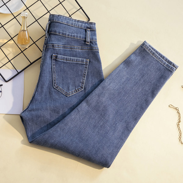 Naiste vabaaja kevadteksad, kõrge vöökohaga nööbiga sirge mustriga