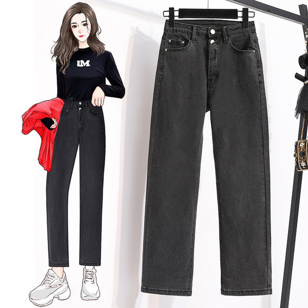 Nauji moteriški džinsai aukštu liemeniu